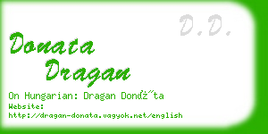 donata dragan business card